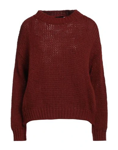 Shop Roberto Collina Woman Sweater Brick Red Size Xs Baby Alpaca Wool, Nylon, Wool