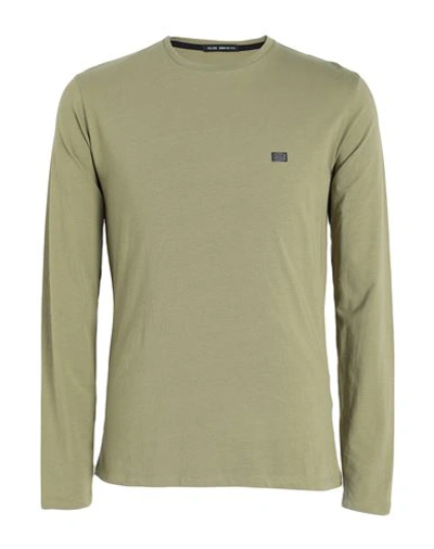 Shop Yes Zee By Essenza Man T-shirt Sage Green Size Xl Cotton, Elastane