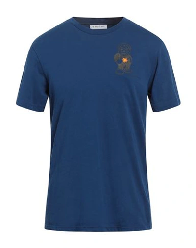 Shop Manuel Ritz Man T-shirt Blue Size M Cotton