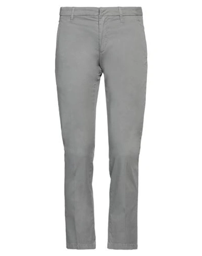 Shop Dondup Man Pants Grey Size 30 Cotton, Elastane