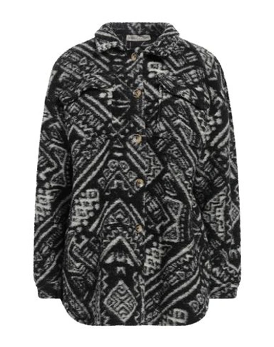 Boutique De La Femme Woman Shirt Black Size Onesize Polyester, Wool, Elastane In Black