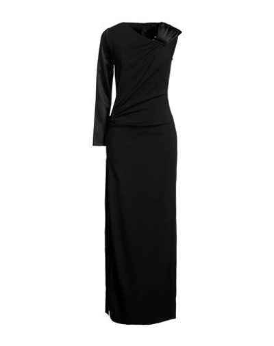 Shop Carla G. Woman Maxi Dress Black Size 6 Acetate, Viscose, Elastane