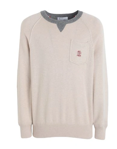 Shop Brunello Cucinelli Man Sweater Beige Size M Cashmere