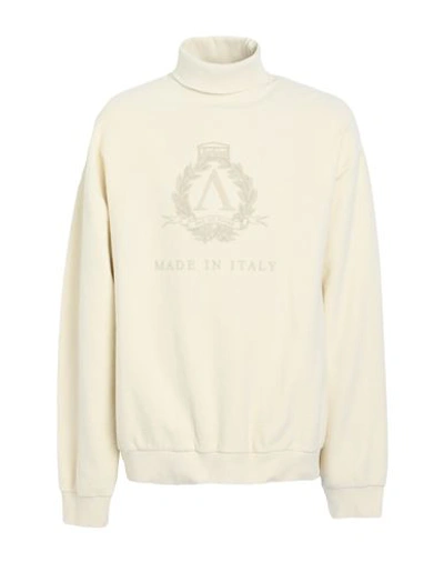 Shop Aries Man Sweatshirt Cream Size L Cotton In White