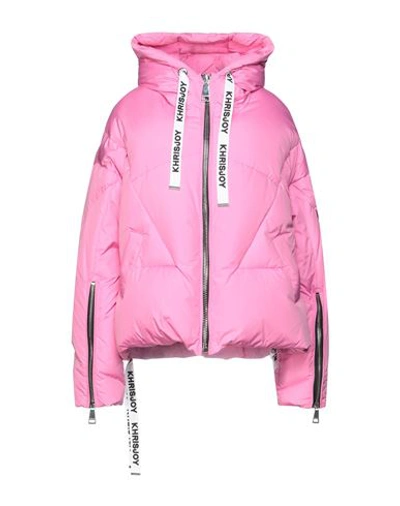 Shop Khrisjoy Woman Puffer Pink Size 00 Polyester