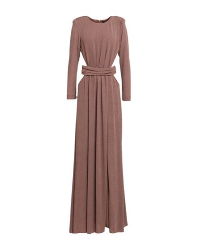 Shop Feleppa Woman Maxi Dress Camel Size 8 Polyester, Elastane In Beige