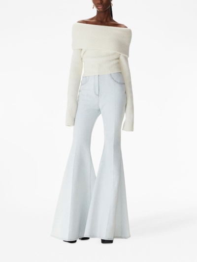 Shop Nina Ricci High-waisted Flared Jeans In Blue