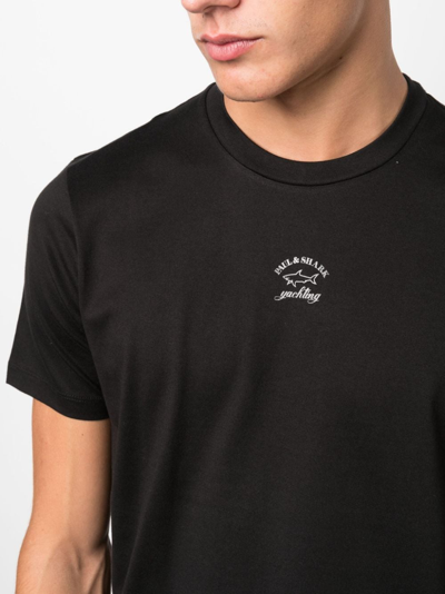 Shop Paul & Shark Save The Sea T-shirt In 黑色