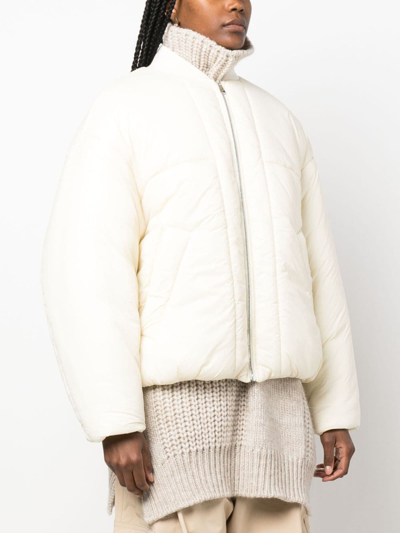 Shop There Was One Padded Bomber Jacket In White