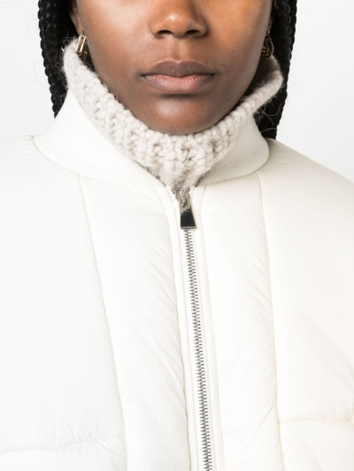 Shop There Was One Padded Bomber Jacket In White
