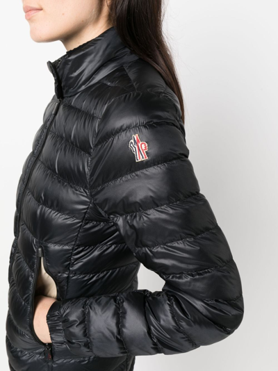 Shop Moncler Logo-patch Padded-design Jacket In 黑色