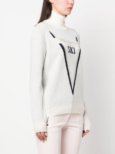 Shop Rossignol Victoire Ski Knitted Jumper In 白色