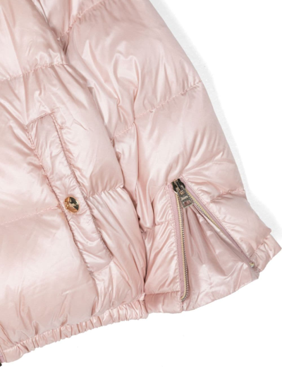 Shop Herno High-neck Padded Jacket In 粉色