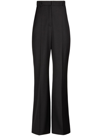 Shop Nina Ricci High-waist Tailored Wool Trousers In Black