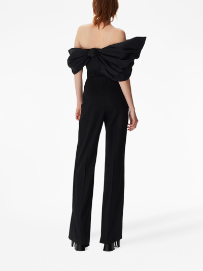 Shop Nina Ricci High-waist Tailored Wool Trousers In Black