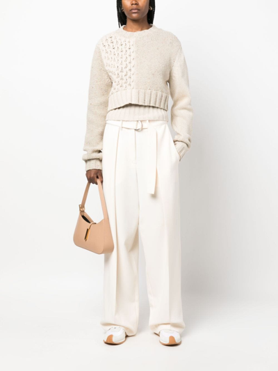 Shop There Was One Belted Wool Trousers In White