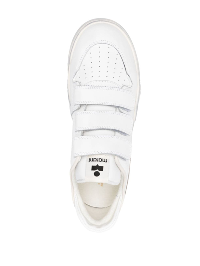 Isabel Marant Logo-patch Touch-strap Sneakers In 白色
