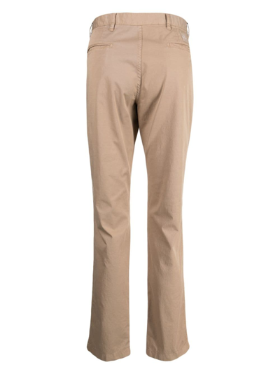 Shop Ps By Paul Smith Straight-leg Mid-rise Trousers In 褐色