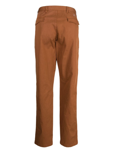 Shop Ps By Paul Smith Mid-rise Straight-leg Trousers In 褐色