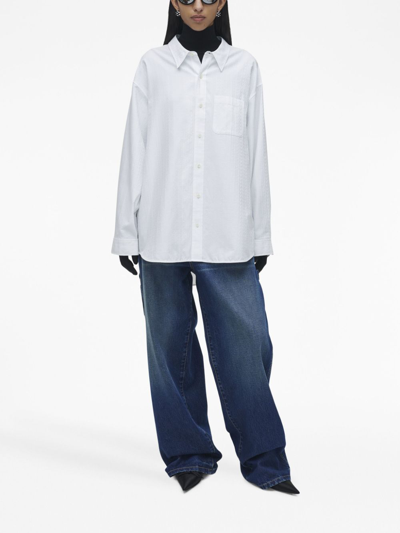 Shop Marc Jacobs Big Poplin Shirt In White