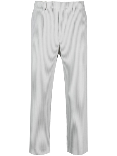 LOW-RISE PLEATED CROPPED TROUSERS