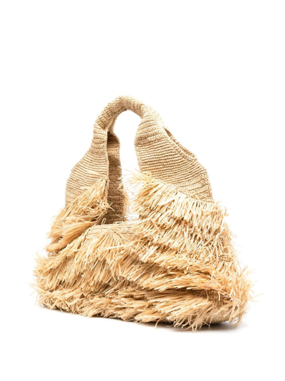 Shop Made For A Woman Kifafa Ieti Fringed Tote Bag In Neutrals