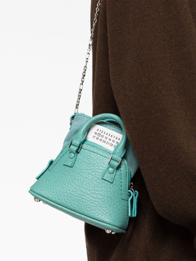 Shop Maison Margiela 5ac Classique Leather Crossbody Bag In Green
