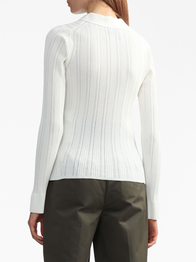 Shop 3.1 Phillip Lim / フィリップ リム Ribbed-knit Long-sleeve Top In White