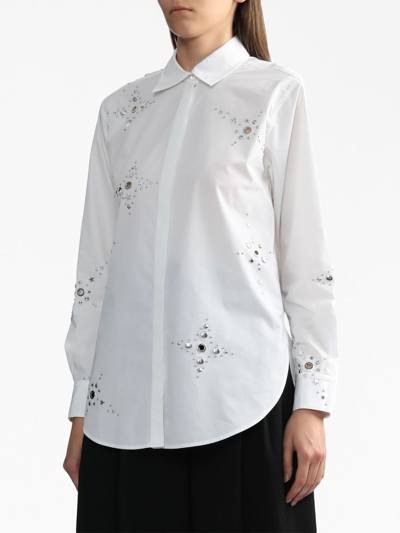 Shop 3.1 Phillip Lim / フィリップ リム Stud-embellished Long-sleeve Shirt In White