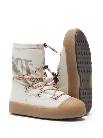 Shop Moon Boot Ltrack Logo-print Boots In White