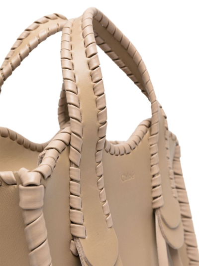 Shop Chloé Small Mony Tote Bag In Brown