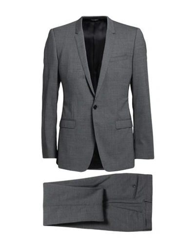 Shop Dolce & Gabbana Man Suit Grey Size 42 Virgin Wool, Elastane