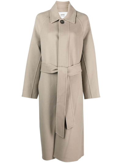 Ami Alexandre Mattiussi Long Belted Coat