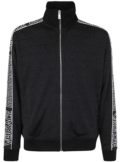 Shop Versace Sweatshirt Ecofriendly Techno Jacquard Fabric With Logo Stainless Bands