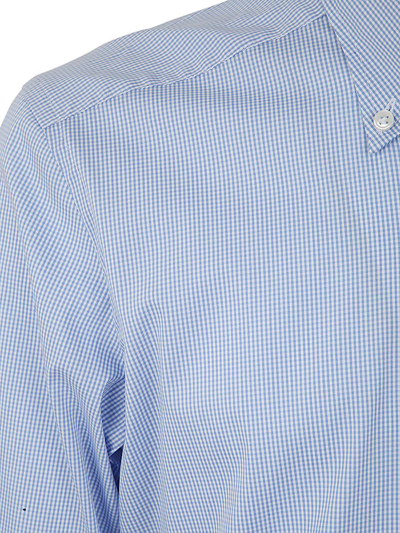 Shop Fay New Button Down Stretch Microchecked Shirt