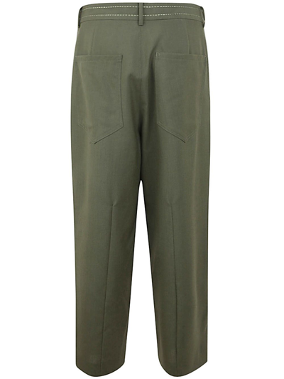 Shop Marni Drop Crotch And Loose Fit Trousers