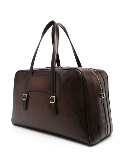 Shop Santoni Tote Bag In Dark Brown