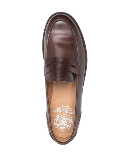 Shop Alberto Fasciani Batik Loafers In Brown