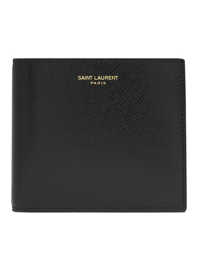 Shop Saint Laurent Ysl Men Wallet(127y) In Black