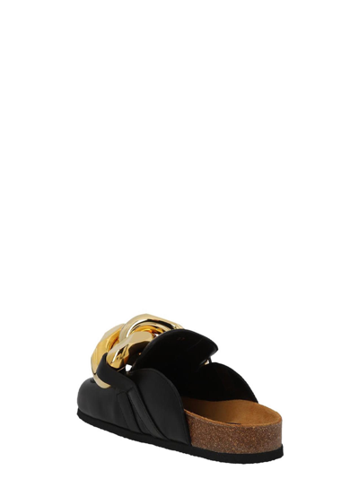 Shop Jw Anderson Chain Loafer Sabots In Black