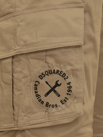 Shop Dsquared2 Cargo Pants In Taupe