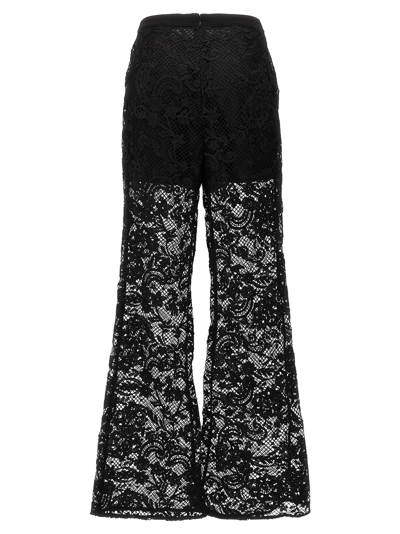 Shop Self-portrait Lace Pants In Black