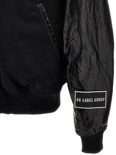 Shop 44 Label Group Varsity Bomber Jacket In Black