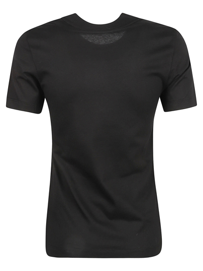 Shop Moncler Embellished Logo T-shirt In Black