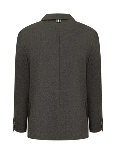 Shop Thom Browne Single-breasted Jacket In Green