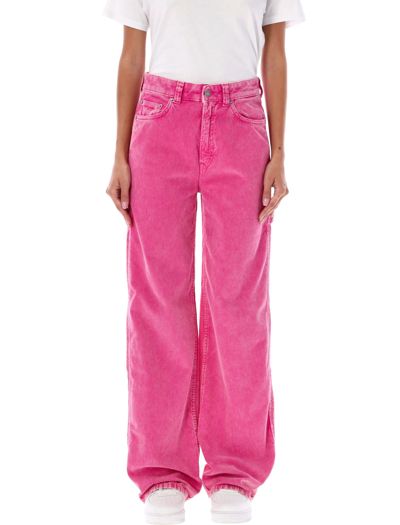 Shop Haikure Winona Velvet Cargo Jeans In Magenta Pink