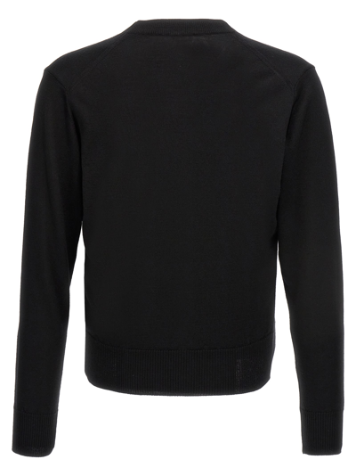 Shop Ami Alexandre Mattiussi Ami De Coeur Cardigan In Black