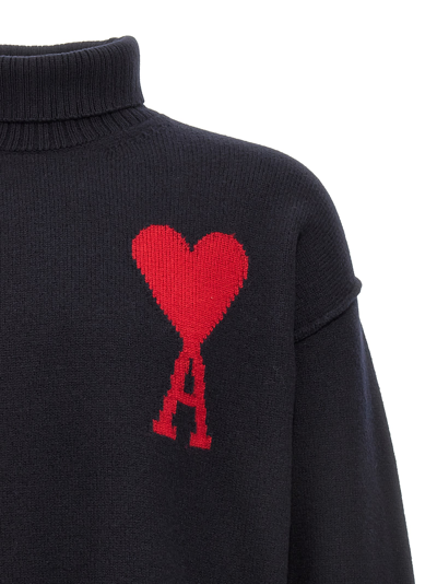 Shop Ami Alexandre Mattiussi Ami De Coeur Sweater In Blue