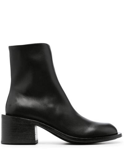 Shop Marsèll Alluce Leather Ankle Boots In Schwarz