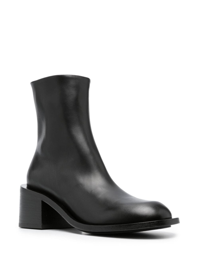 Shop Marsèll Alluce Leather Ankle Boots In Schwarz